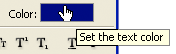 Photoshop text tutorial image - the Text Color option in the Character palette