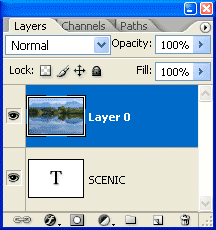 Adobe Photoshop Text Effects: Moving the photo layer above the text layer in the Layers palette