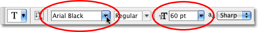 The Options Bar in Photoshop. Image &copy; 2008 Photoshop Essentials.com