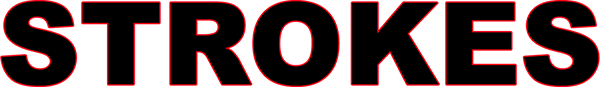 A red stroke appears around the text in Photoshop. Image &copy; 2008 Photoshop Essentials.com