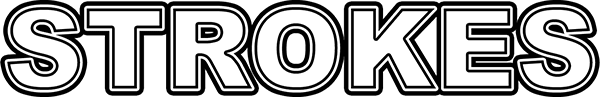 Black and white strokes around text in Photoshop. Image &copy; 2008 Photoshop Essentials.com