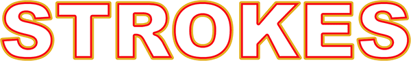 Two strokes now appear around the text in Photoshop. Image &copy; 2008 Photoshop Essentials.com