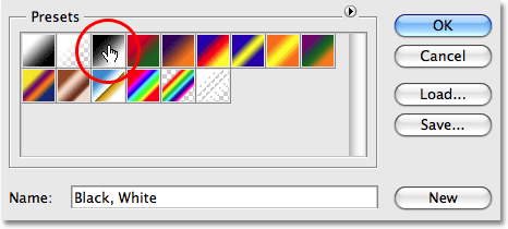 The Gradient Editor in Photoshop. Image &copy; 2009 Photoshop Essentials.com