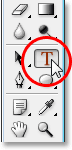 Adobe Photoshop Text Effects: Selecting the Type Tool from the Tools palette in Photoshop.