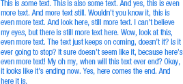 An example of left-aligned paragraph text