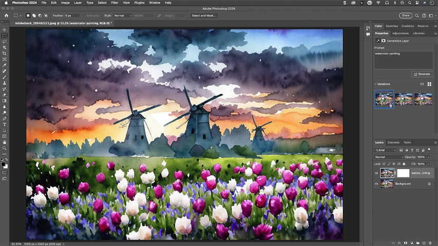 How to turn a photo into a painting with Photoshop and Generative Fill tutorial